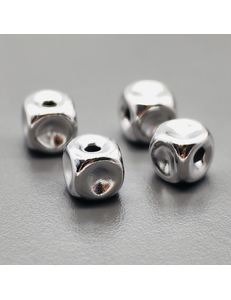 Бусины Разделители Квадрат, 6.5 мм, родий, шт