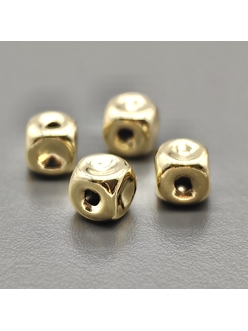 Бусины Разделители Квадрат, 6.5 мм, позолота, шт
