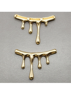 Подвеска Бусина Капли, 46 мм, позолота