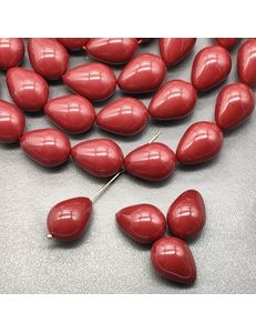 Жемчуг капля Майорка, 12*16 мм, красный, шт