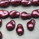 Жемчуг майорка, Барокко, 22*14 мм, сливовый, шт