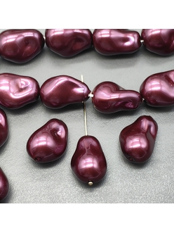 Жемчуг майорка, Барокко, 22*14 мм, сливовый, шт