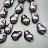 Жемчуг майорка, Барокко, 22*14 мм, графитовый, шт