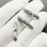 Бусина Труба фриформ, 22*4 мм, родий