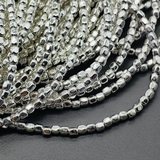 Бусина Гематит, кубик, серебристый, 3*3 мм