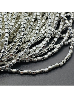 Бусина Гематит, кубик, серебристый, 3*3 мм