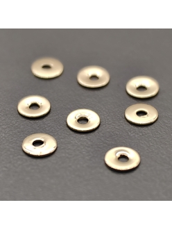 Бусины тонкие спейсеры, 4*0.3 мм, позолота, 11 шт