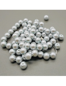 Жемчуг Майорка, 6 мм, серо-голубой, глянцевый