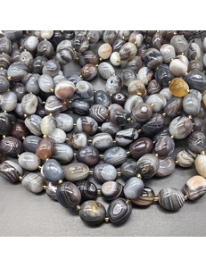 Бусины Агат Ботсвана Овал, 14-18 мм, нитка