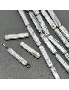 Жемчуг натуральный плоские Палочки, 23*5 мм, шт