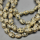 Бусина Яшма далматин Овал грани, 10*14 мм, за 14 бусин