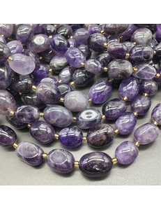 Бусины Аметист Овал, 14-18 мм, нитка