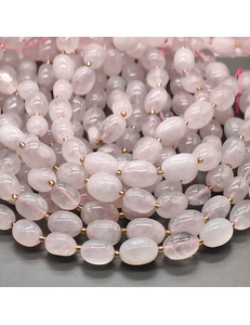 Бусины Розовый кварц Овал, 14-18 мм, нитка