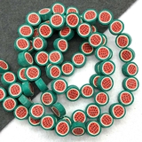 Бусины Арбуз, силикон, 10*5 мм