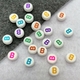 Бусина Буква B, акрил, 7*3.5 мм
