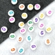 Бусина Буква G, акрил, 7*3.5 мм