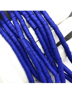 Бусины Рондели, силикон, черничный синий, 6*1 мм