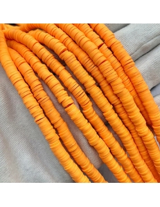 Бусины Рондели, силикон, оранжевый-3, 6*1 мм