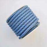 Плетеный кожаный шнур, 5 мм, синий